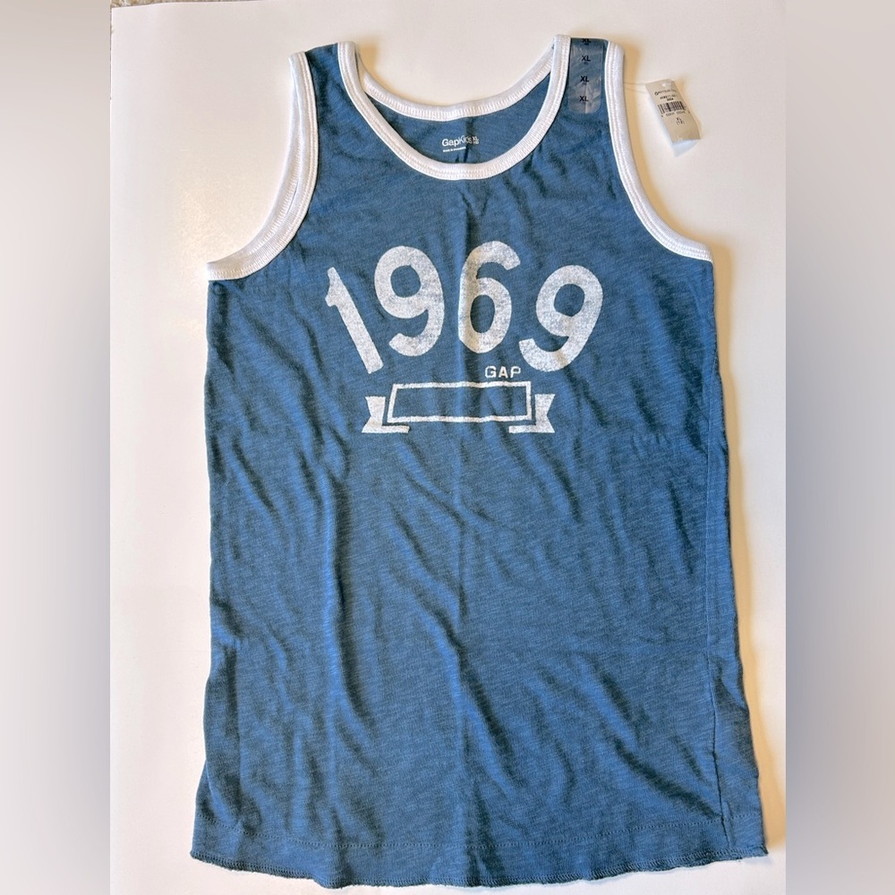 Boys size XL 12 GAP kids comfy oversized tank top athletic look NWT